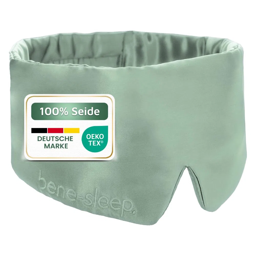 Jedwabna maska do spania premium – 100% szczelna – miękka wyściółka – okulary pod oczy dla spokojnego snu – przyjazna dla skóry i luksusowa – dla dłuższego snu REM i szybszego zasypiania
